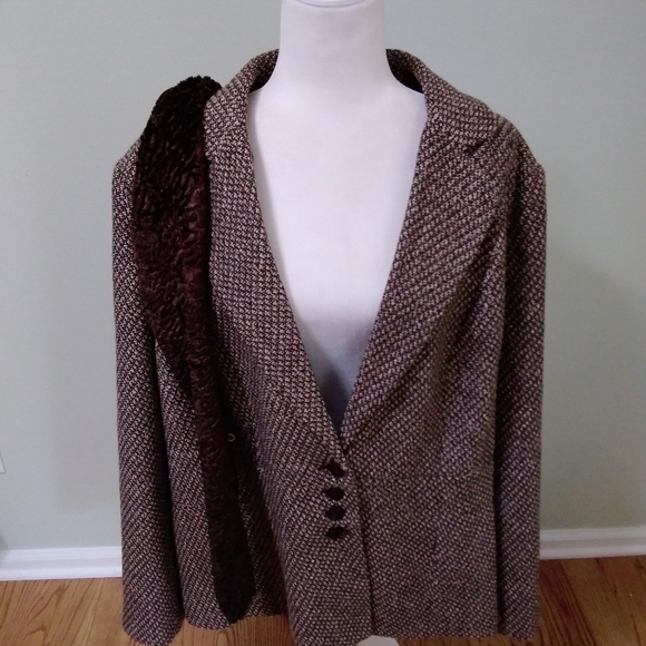 Lane Bryant Tweed Wool Blend Coat - Picture 5 of 7
